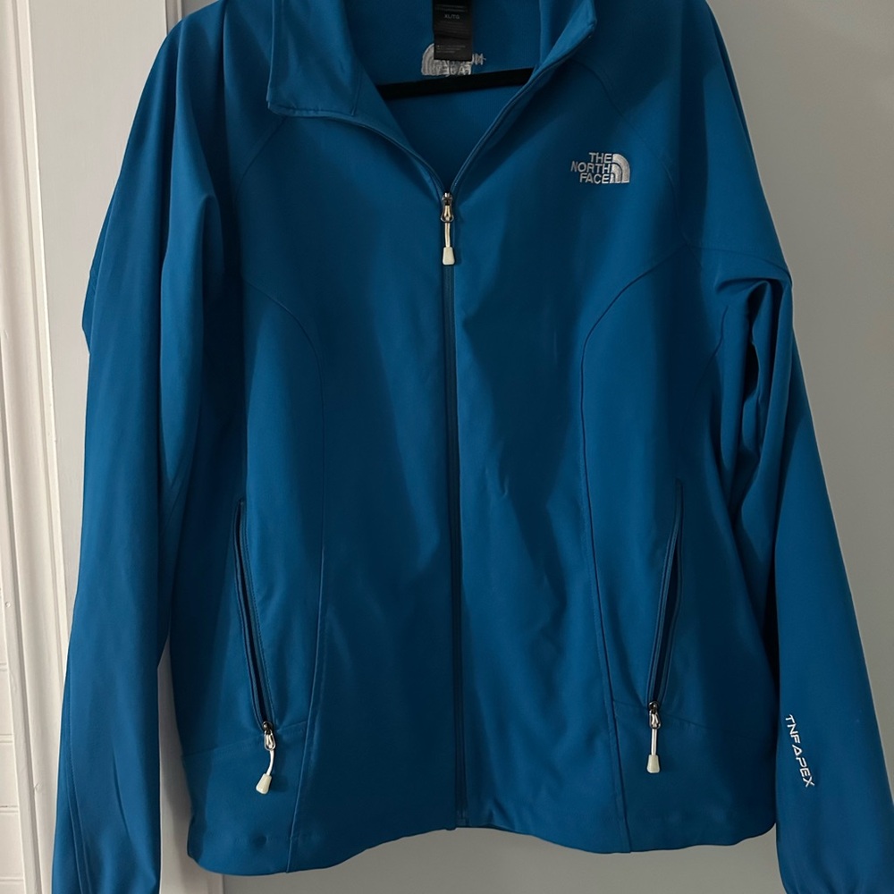 The North Face Women's Vibrant Blue rain Jacket XL